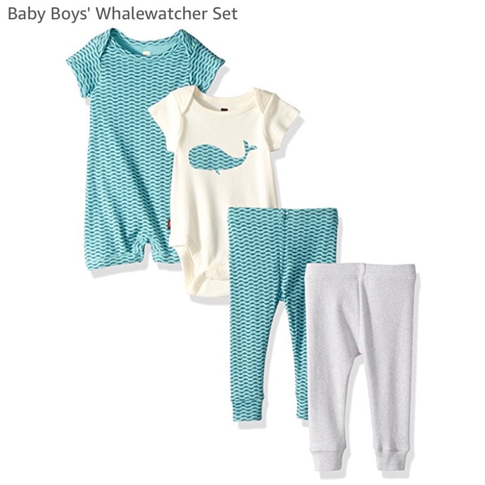 Tea Collection Baby Boys' Whalewatcher Set. 6-12 m